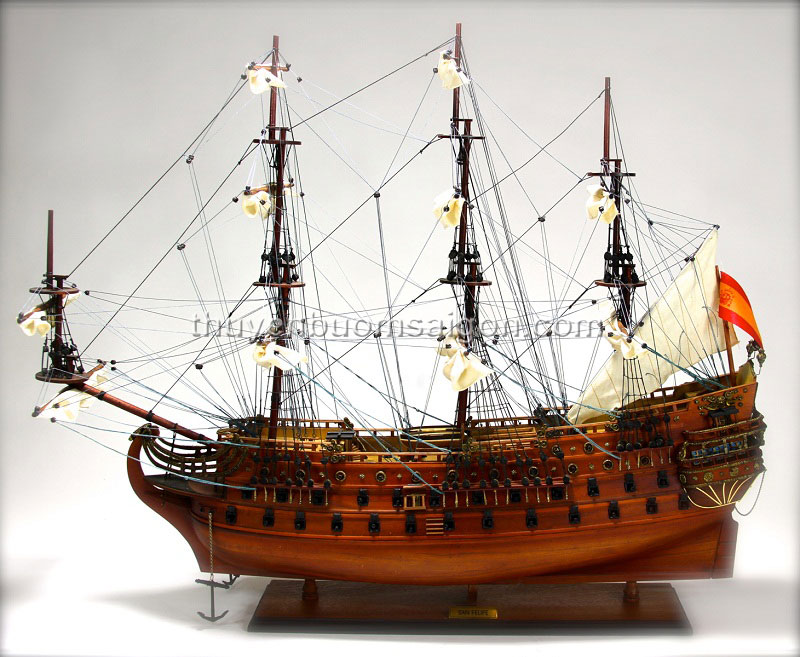 Mô hình thuyền buồm gỗ mỹ nghệ San Felipe dài 95cm