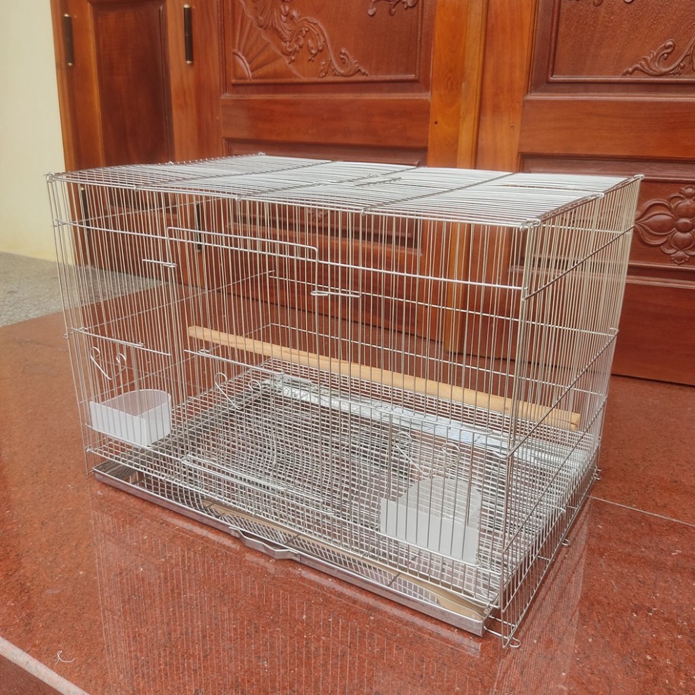 □☒◙ lồng nuôi chim nhỏ inox ⚡hàng công ty⚡ lồng tập trung size 60 cm x40 cm x40 cm nuôi chim cảnh dinh sản