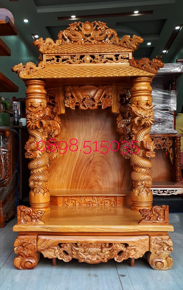 Bàn thờ thần tài mái ngói cao cấp VIP 81 X 147cm