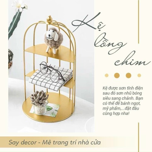 Kệ lồng chim đựng mỹ phẩm - nước hoa