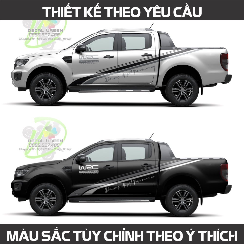 Tem xe ranger mẫu 004 - tem xe bán tải đẹp