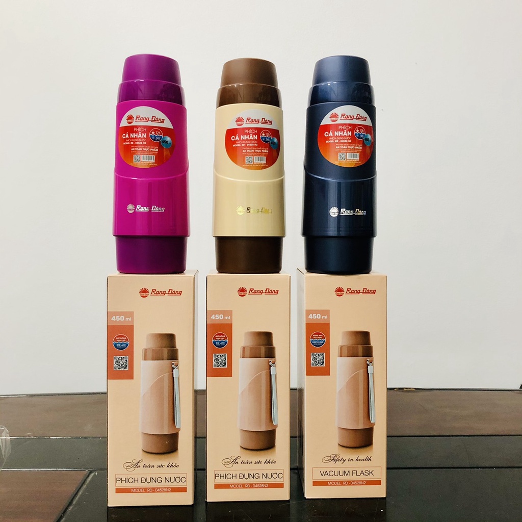 Phích đựng nước nóng giữ nhiệt mini nhỏ gọn rạng đông 450ml - model rd 04528n2