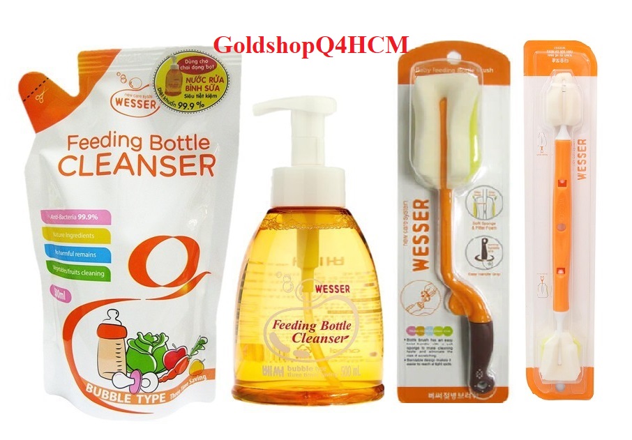 Nước rửa bình sữa Wesser chai/túi 500ml / cọ rửa bình sữa