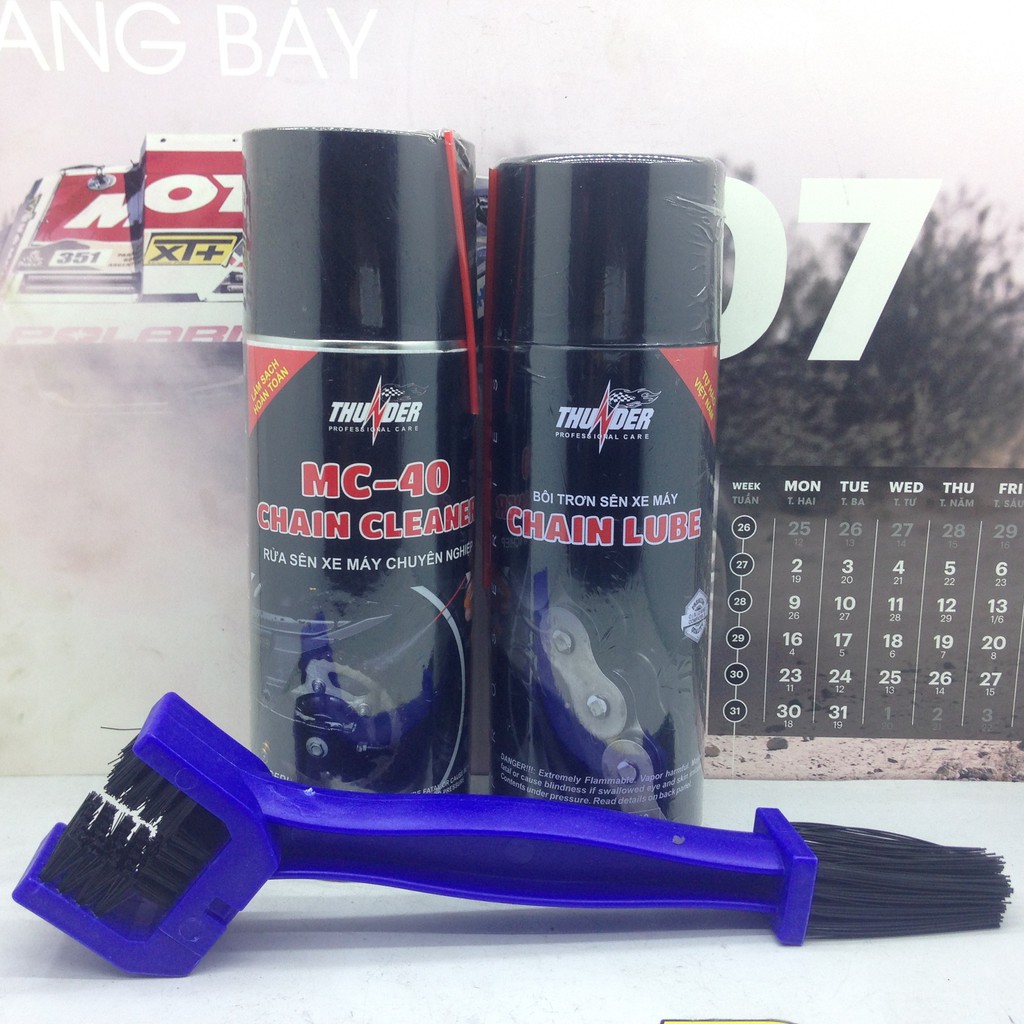 Bộ xịt vệ sinh sên dưỡng sên thunder 400m và chải sên(không chải sên 3d), cam kết hàng đúng mô tả, chất lượng đảm bảo an toàn đến sức khỏe người sử dụng