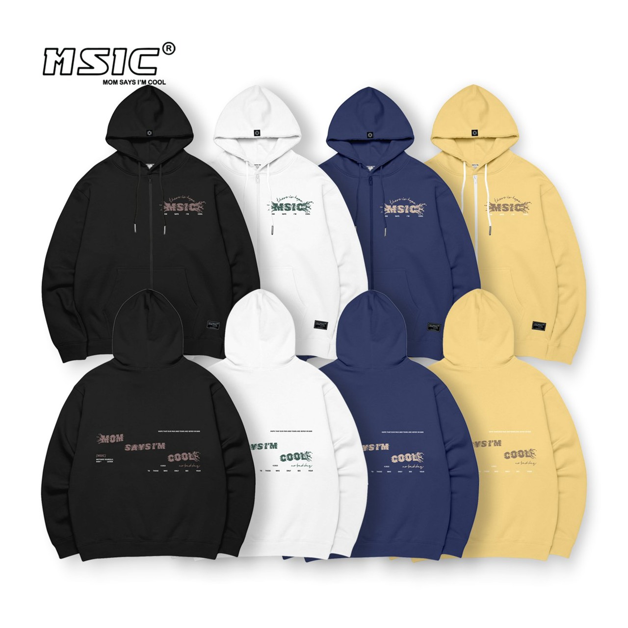 Áo hoodie zip msic hope