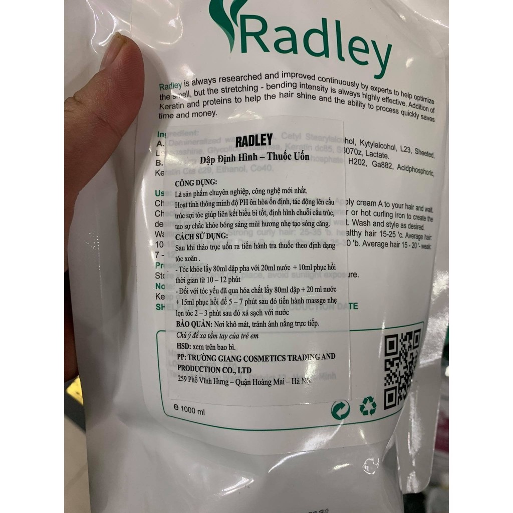 Kem ép uốn tóc đa năng Radley 1000ml x2