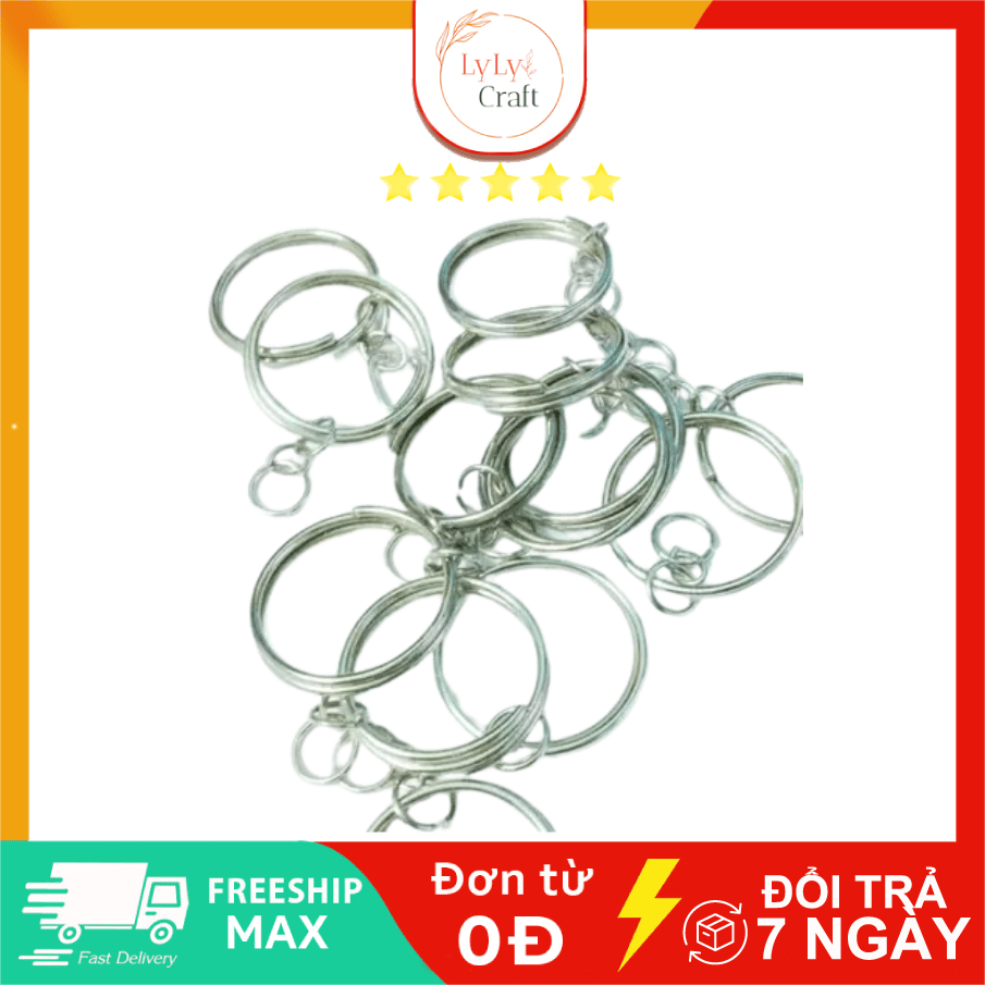 Khoen Móc Khóa Tròn Nguyên Liệu Handmade