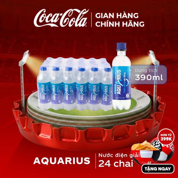 [SIÊU SALE ] Lốc 24 Chai Nước Điện Giải Bù Khoáng Thể Thao Aquarius 390ml/Chai Sale 25.06 Coca-Cola Chính Hãng_LD
