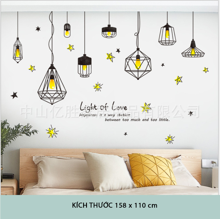Decal Giấy dán tường trang trí nhà cửa tranh dán tường phòng ngủ phòng khách