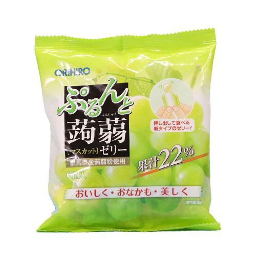 Thạch trái cây Orihiro vị nho xanh 6 Viên Nhật bản