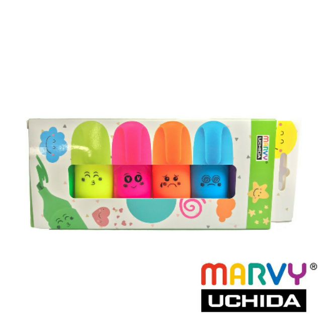 Combo 6 bút đánh dấu Marvy Uchida Mini Highlighter 60 – Neon Colors