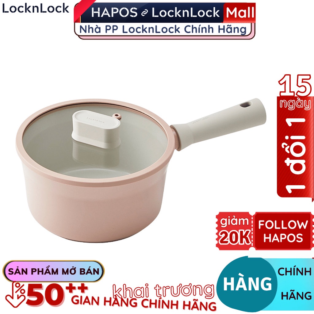 Quánh chảo chống dính Suit IH LocknLock dùng được bếp từ có tay cầm cách
