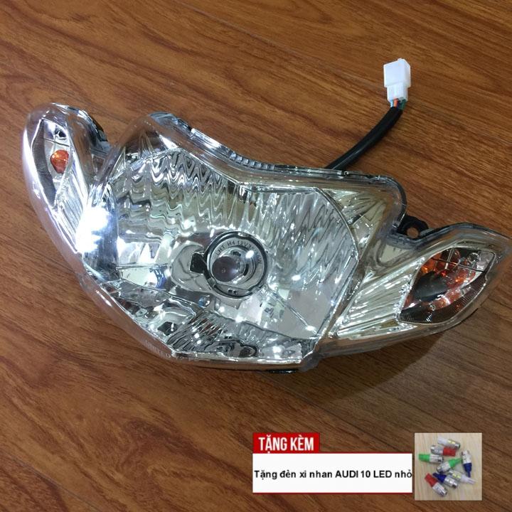 [QUÁ RẺ] Đầu đèn pha xe SIRIUS full bộ  - TẶNG ĐÈN XI NHAN AUDI 10 LED, độ xe máy siêu chất