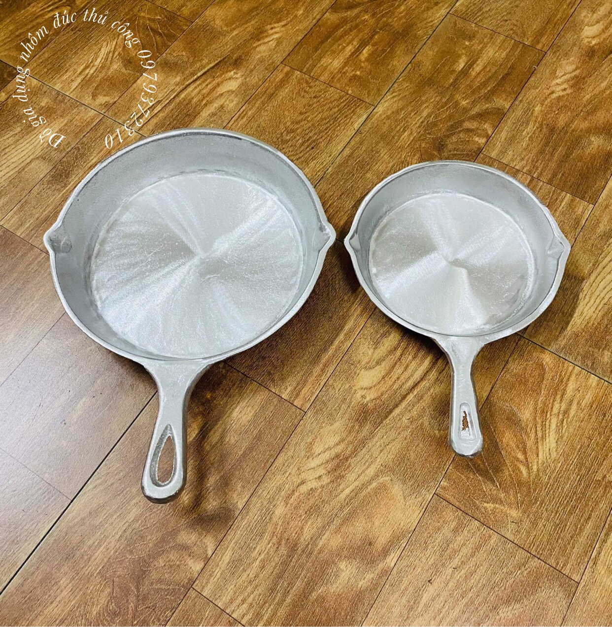 Chảo gang có tay cầm đúc thủ công kiểu Nhật size 20 và 25cm- chiên rán đổ bánh xèo ...