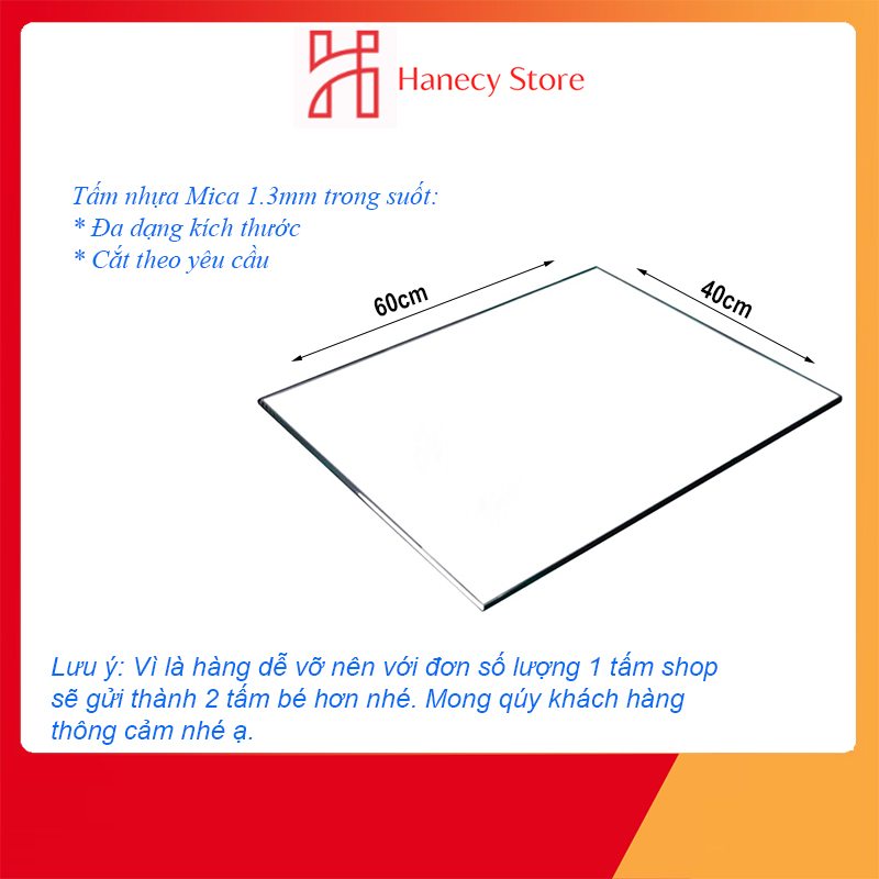 (Giá Xưởng) Tấm nhựa mica, mika trong dày 1.3mm khổ lớn A2, A3, làm mô hình, quảng cáo, biển hiệu...