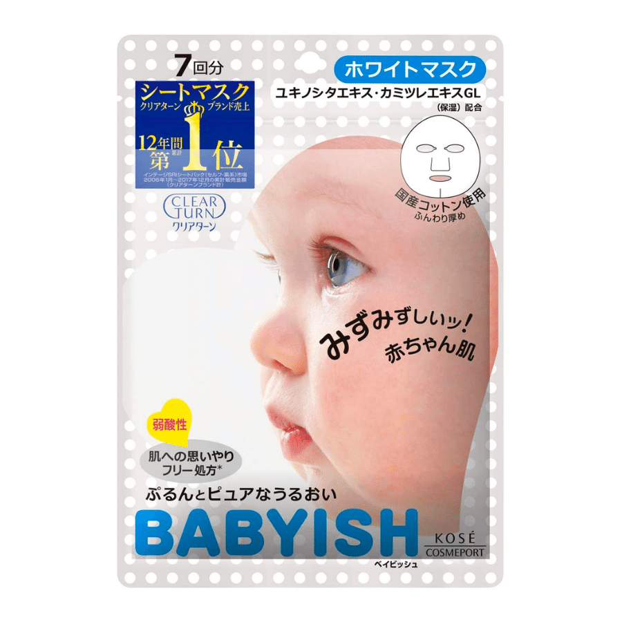 Mặt nạ dưỡng da Kose Babyish Clear Turn - Japan