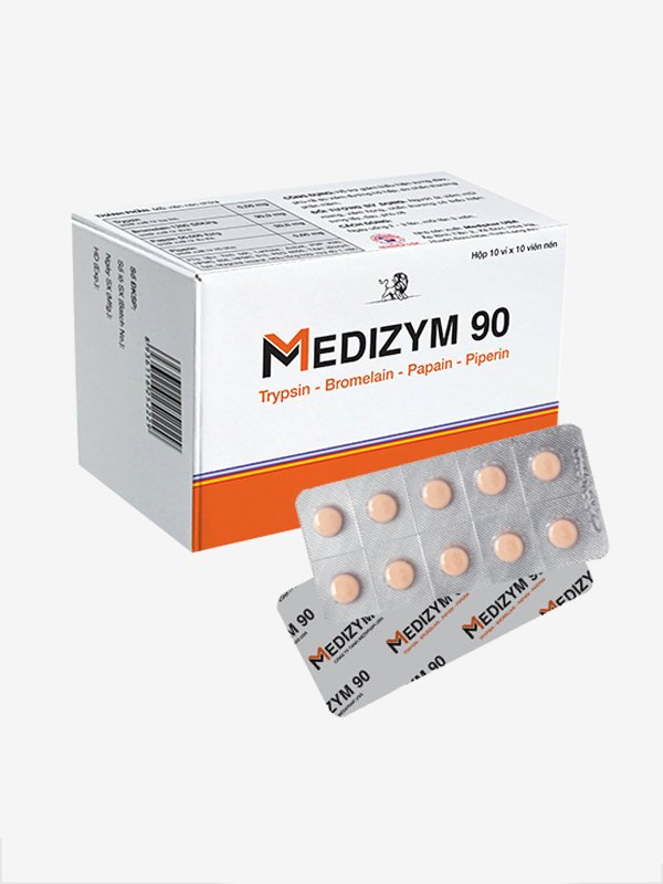MEDIZYM 90 - TPBVSK hỗ trợ giảm sưng đau do phản ứng viêm
