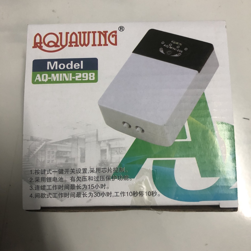 Máy sủi oxy tích điện 2 vòi aq-298 - máy oxi 2 vòi tích điện cho bể cá