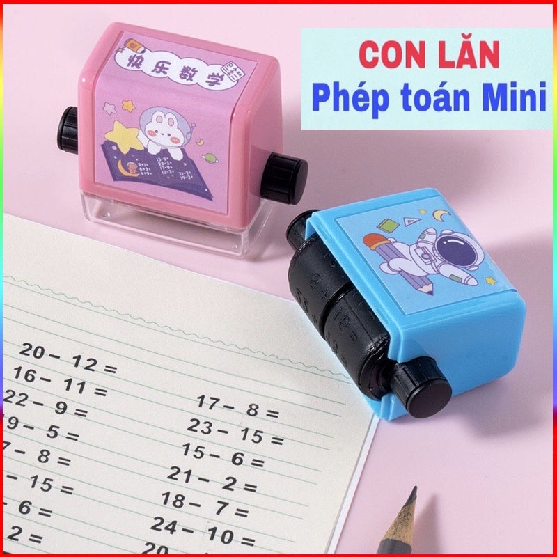 Máy in phép tính, Con lăn tạo phép tính cộng trừ - Con lăn in phép trừ và Con lăn in phép cộng cho học sinh tiểu học, máy in phép tính ngẫu nhiên giúp bé phát triển tư duy toán học