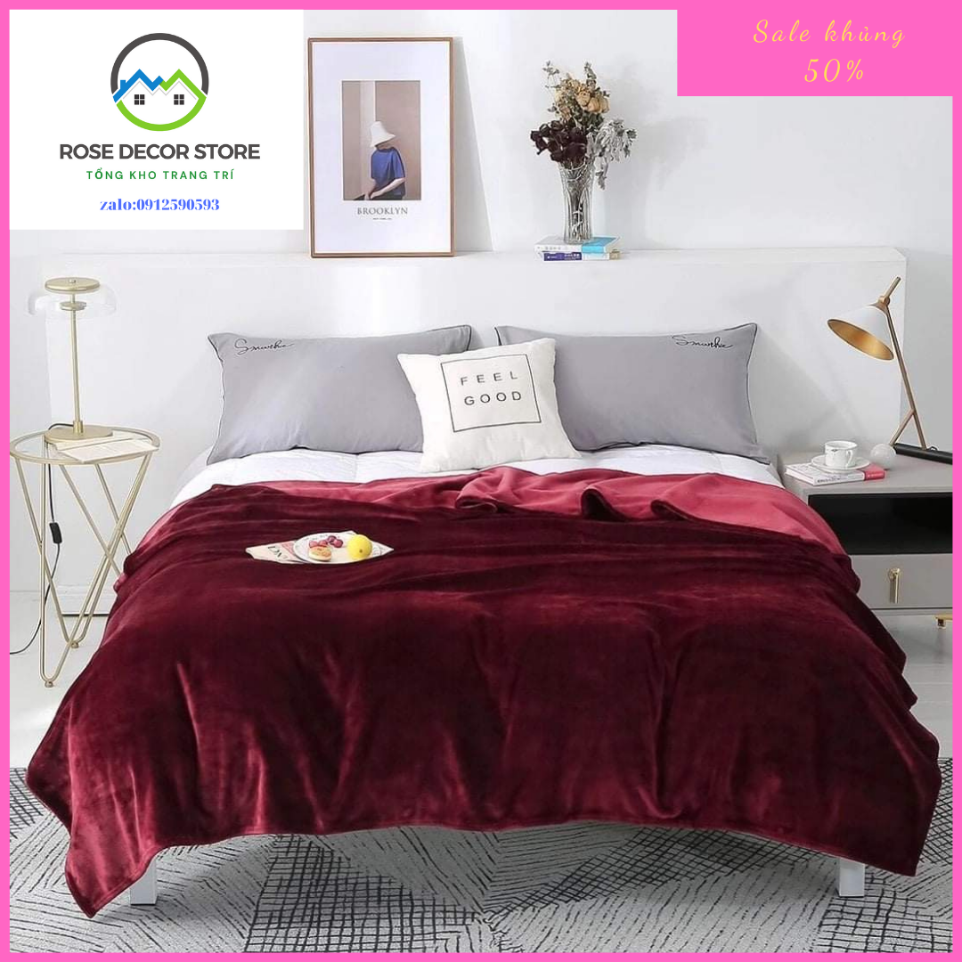 Chăn lông thỏ blanket, chăn xuất khẩu âu, chăn băng lông blanket,chăn lông cho bé mềm mịn, siêu ấm size 2mx2m3_nặng 2,6kg