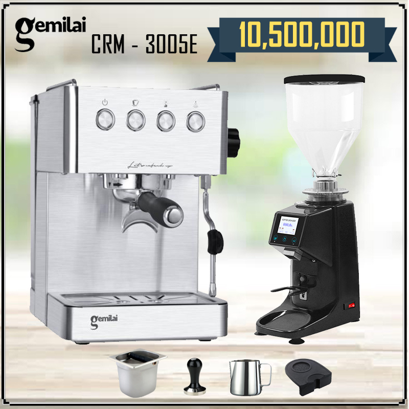 Combo máy pha cà phê Gemilai 3005E - CRM 022
