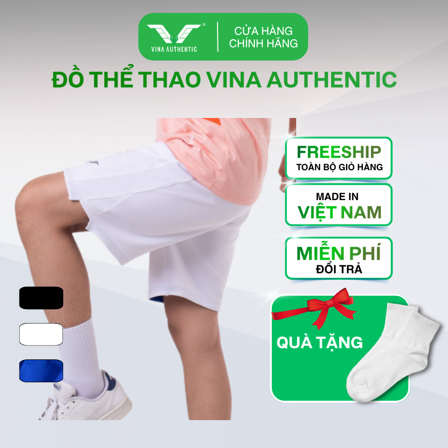 QUÀ CHO ĐƠN 209K- Quần short thể thao nam QVN41 vải thun poly co giãn 4 chiều, dày dặn, vận động thoải mái, khóa kéo chắc chắn