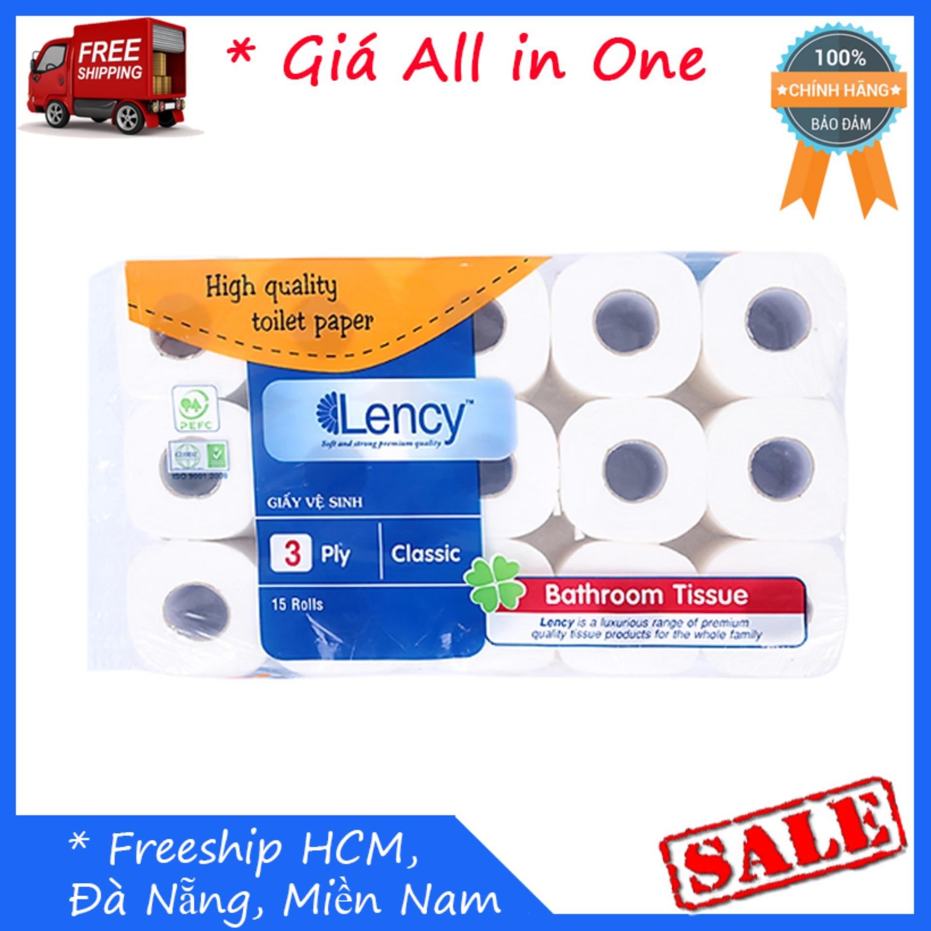 Giấy vệ sinh Lency 15 cuộn cao cấp