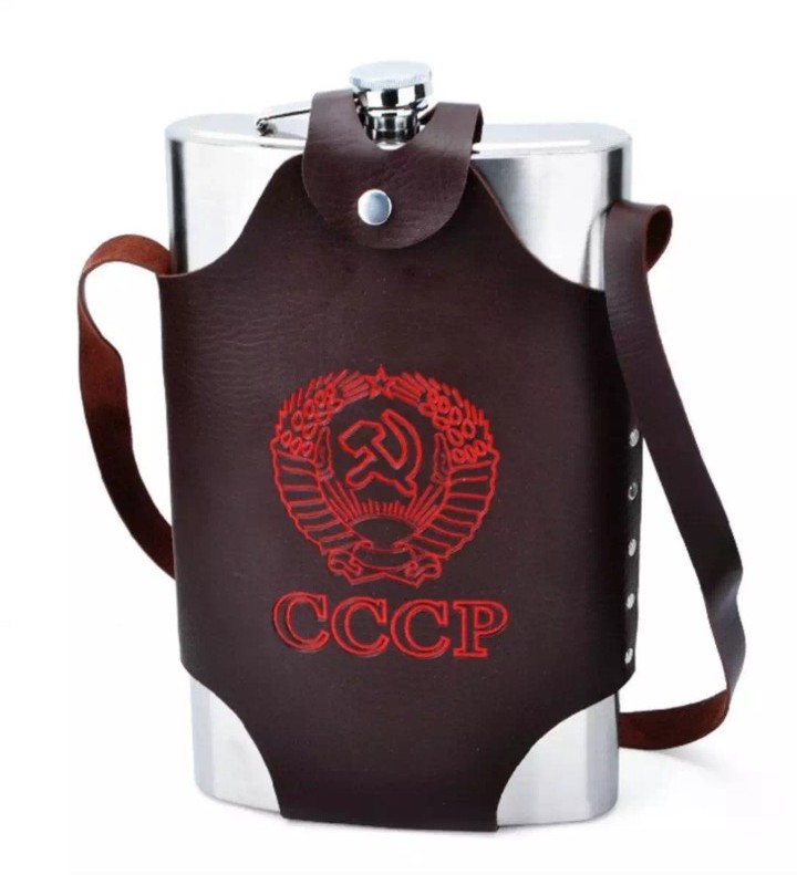 Bình Đựng Inox 304 CCCP Cao Cấp kèm bao da - loại dày 48OZ tương đương 1,5L Inox 304 dày 0,6mm