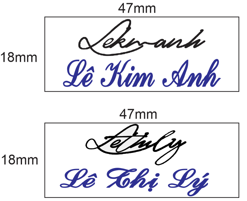 [HCM]Khắc dấu chữ ký theo yêu cầu shiny s843 (màu xanh màu đỏ)