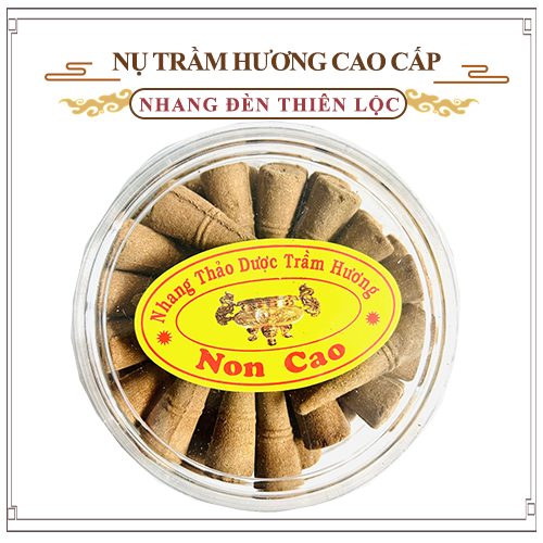 Mẫu mới - nhang nụ trầm hương non cao hộp 32 viên - hàng mã thiên lộc