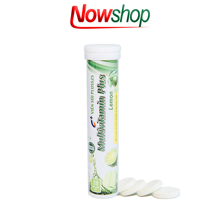 Viên sủi Plusszs Multivitamin Lemon bổ sung vitamin và khoáng chất tăng cường sức đề kháng hỗ trợ giảm cân Tuýp 20 viên