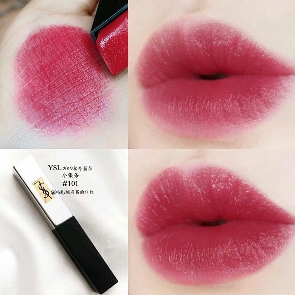 [CHÍNH HÃNG] Son Thỏi YSL Rouge Pur Couture The Slim Sheer Matte Lipstick -  Màu 101 Rouge Libre - Màu Đỏ Tươi