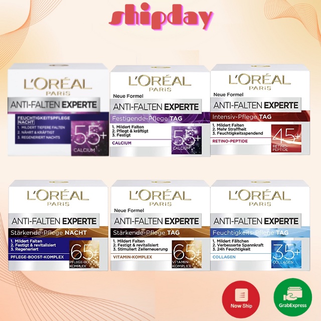Kem dưỡng da loreal anti falten experte 35+, 45+, 55+, 65+ chống nhăn và lão hóa