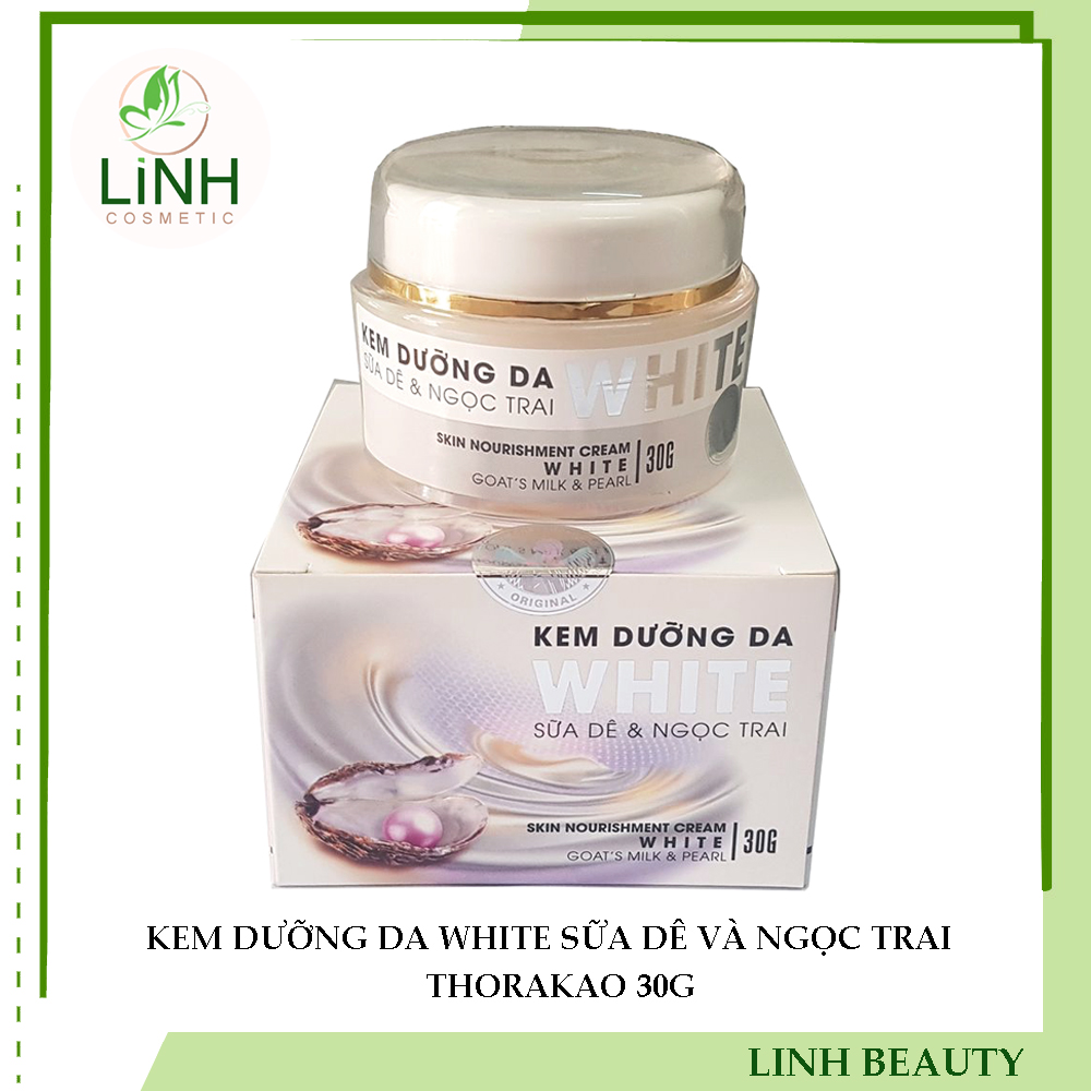 KEM DƯỠNG DA WHITE SỮA DÊ VÀ NGỌC TRAI  THORAKAO 30G