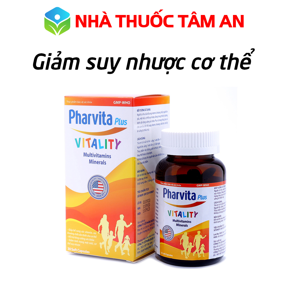 Viên uống Pharvita Plus giúp bổ sung vitamin giúp tăng cường sức đề kháng