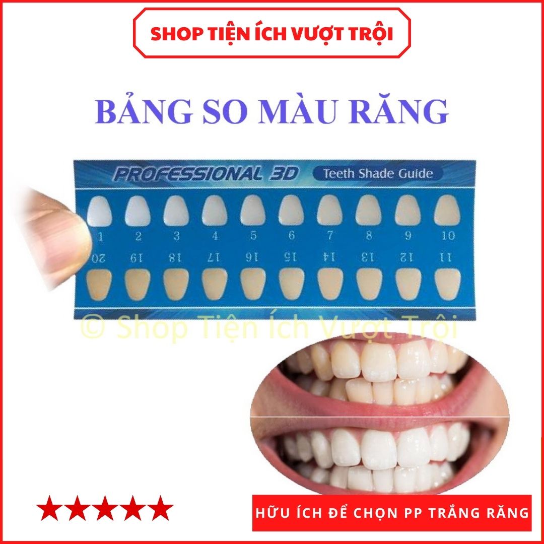 Kiểm tra màu răng, so sánh màu răng trước và sau làm trắng, so màu răng - Shop Tiện Ích Vượt Trội