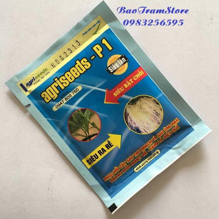 Set 2 gói phân bón lá siêu lân Agriseeds - P1 siêu ra rễ, siêu bật chồi gói 20g