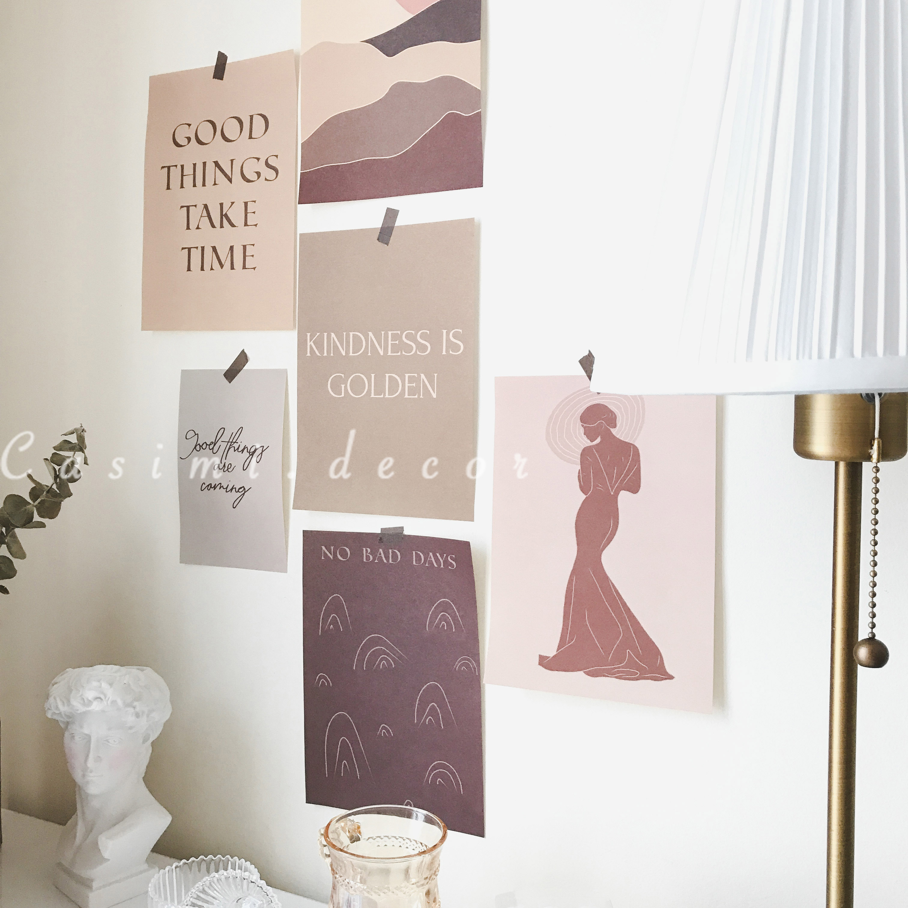 [FOLLOW NHẬN MÃ] Bìa ảnh giấy Minimalist QUOTES POSTCARD vintage trang trí bàn học, dán tường kiểu Hàn Casimi Decor