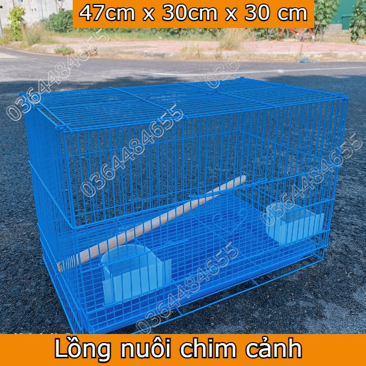 LỒNG NUÔI CHIM, LỒNG NUÔI CHIM NHỎ MÀU XANH SIZE 45x30x30