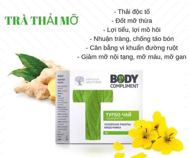 Trà Thảo Mộc Cleansing Tea Body Compliment -Thải mỡ nội tạng, hỗ trợ giảm béo