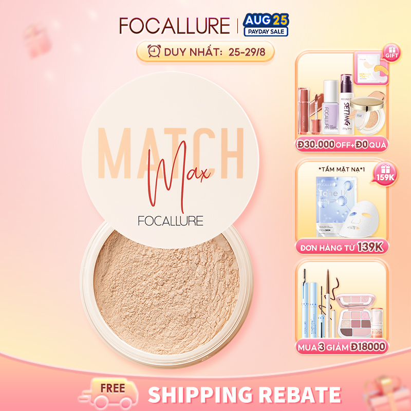 FOCALLURE Phấn phủ trang điểm nhẹ giúp kiềm dầu tối đa có trọng lượng 10g - INTL