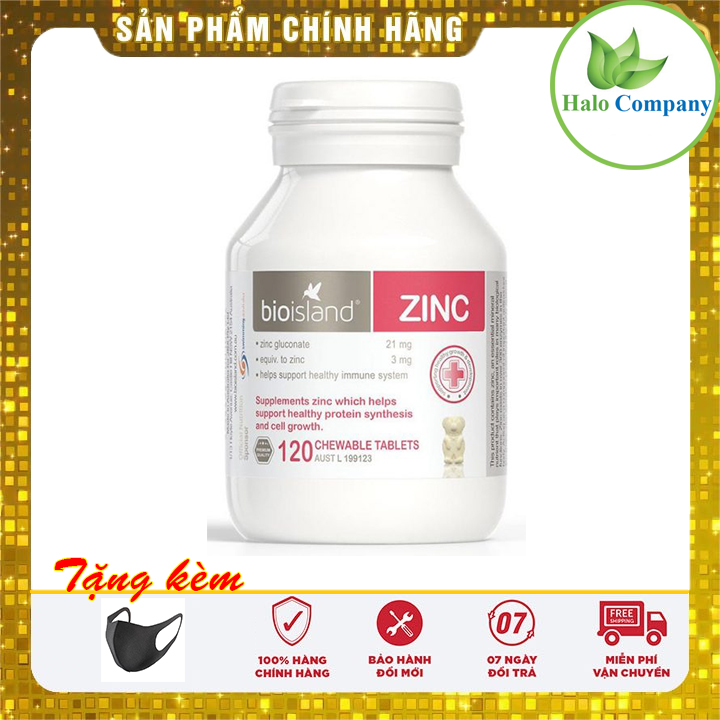 Bio Island Zinc 120 – Viên bổ sung kẽm giúp bé phát triển toàn diện 120v