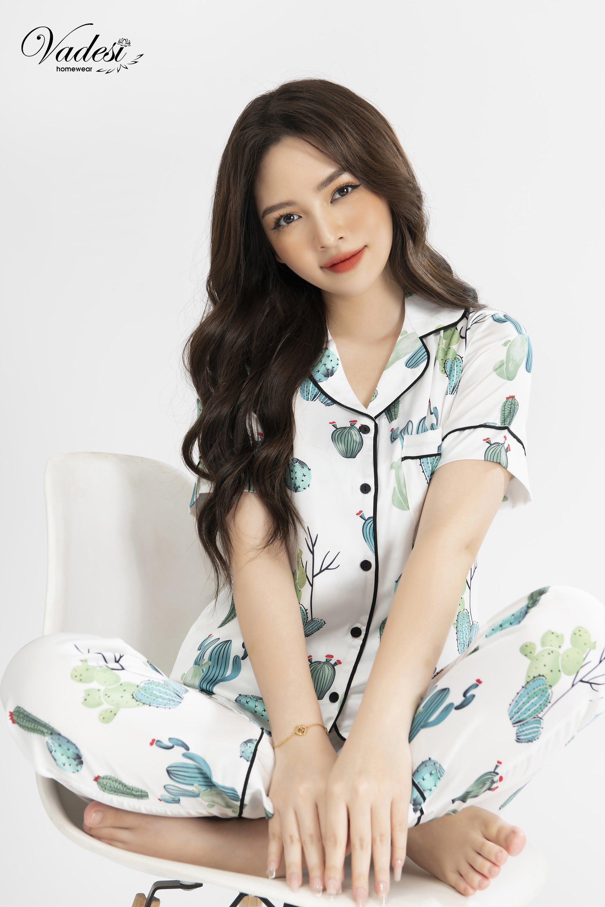 Đồ Bộ Pijama VADESI Lụa Tơ Hàn Cao Cấp Mềm Mại Nhiều Họa Tiết Mặt Nhà Sang Đẹp