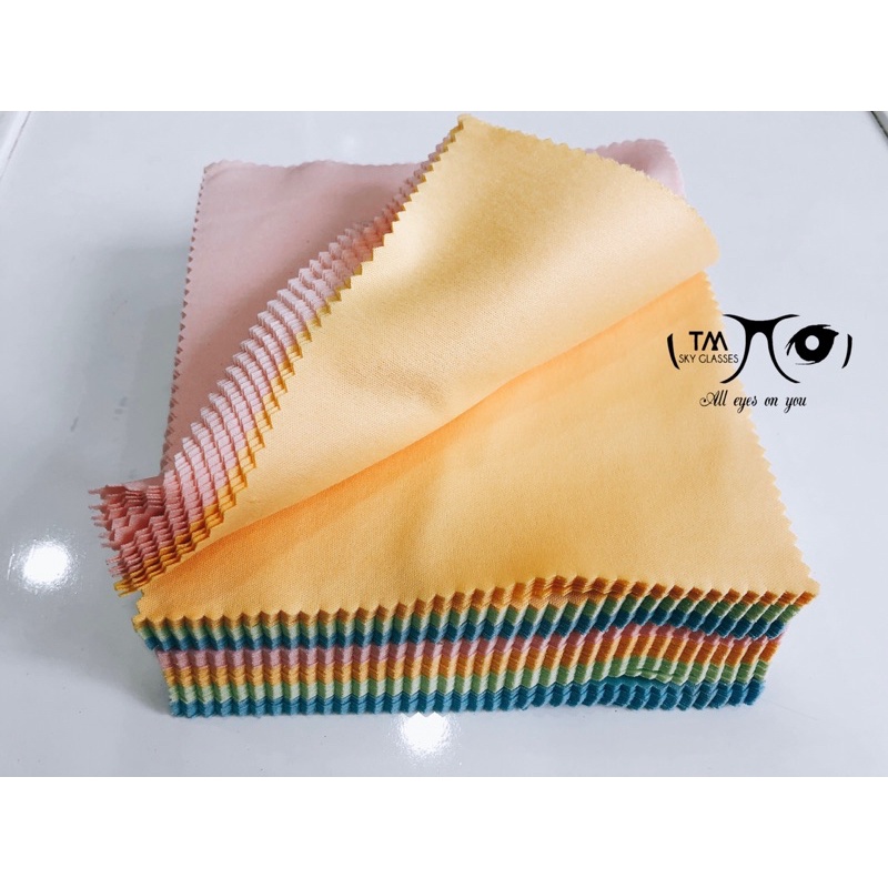 10 cái Khăn lau mắt kính, đĩa CD, màn hình điện thoại, màn hình máy vi tính chuyên dụng mịn lau sạch mắt kính sáng bóng