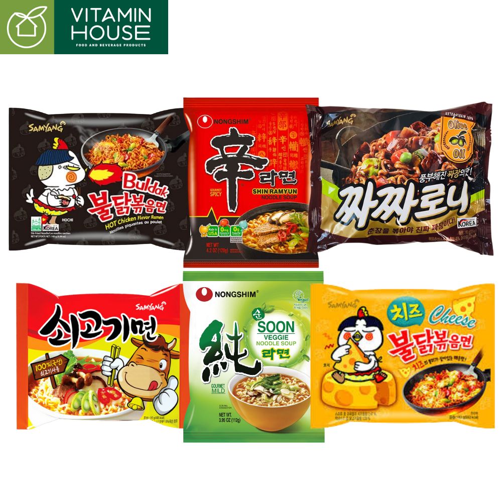 Mì cay/ mì tương đen/ phô mai Samyang Hàn 140g - Vitamin House
