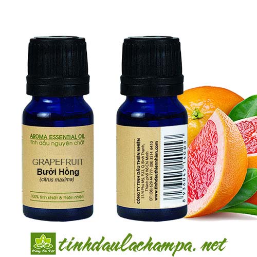 [HCM]TINH DẦU BƯỞI HỒNG LA CHAMPA (LỌ 10ML) PINK GRAPEFRUIT - MÙI THE NGỌT GIẢM STRESS KHỬ MÙI XÔNG MẶT ĐẸP DA