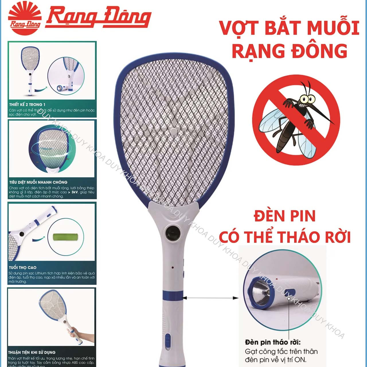 Vợt Muỗi Cao Cấp Rạng Đông Hàng Việt Nam Chất Lượng Cao