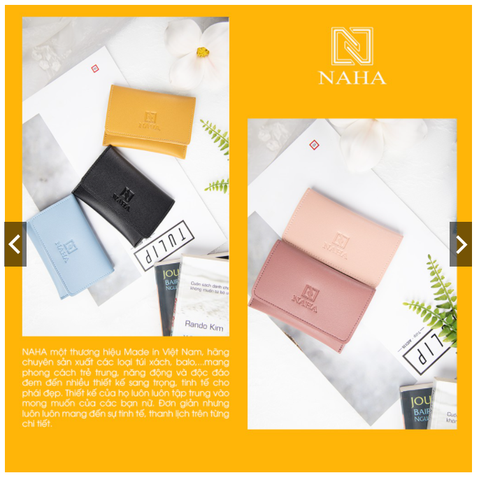 Ví nữ cầm tay thời trang naha vn004 nhiều màu - hàng chính hãng