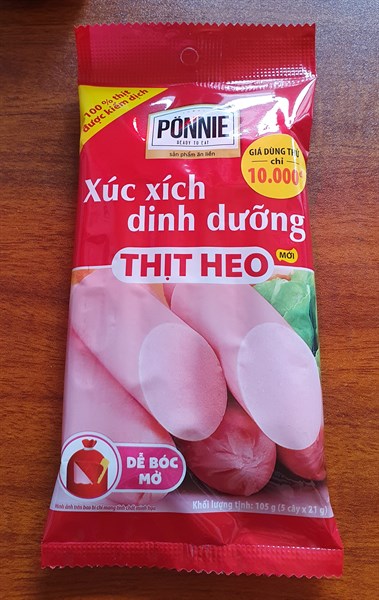 1 bịch xúc xích ponie siêu ngon siêu rẻ( bịch 105g)