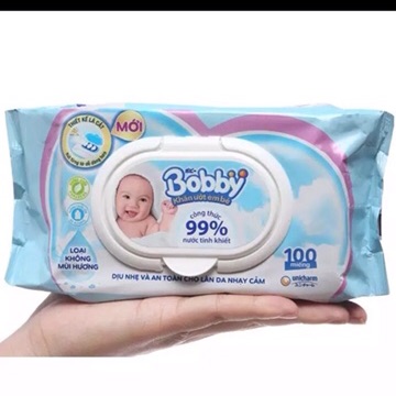 Giảm giá combo 2 gói khăn ướt không mùi của bobby